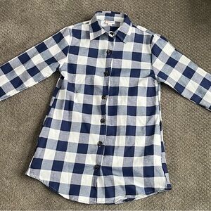 Lularoe Abigail Blue and White Women’s Long Sleeve Button Down Shirt/Sacket XS